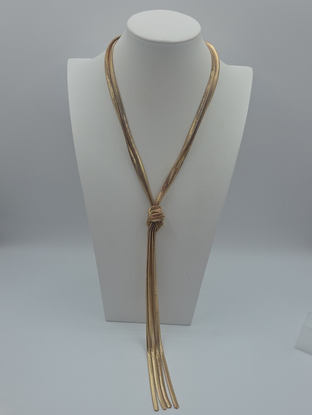 INC International Concepts Gold-Tone Knot Lariat Necklace